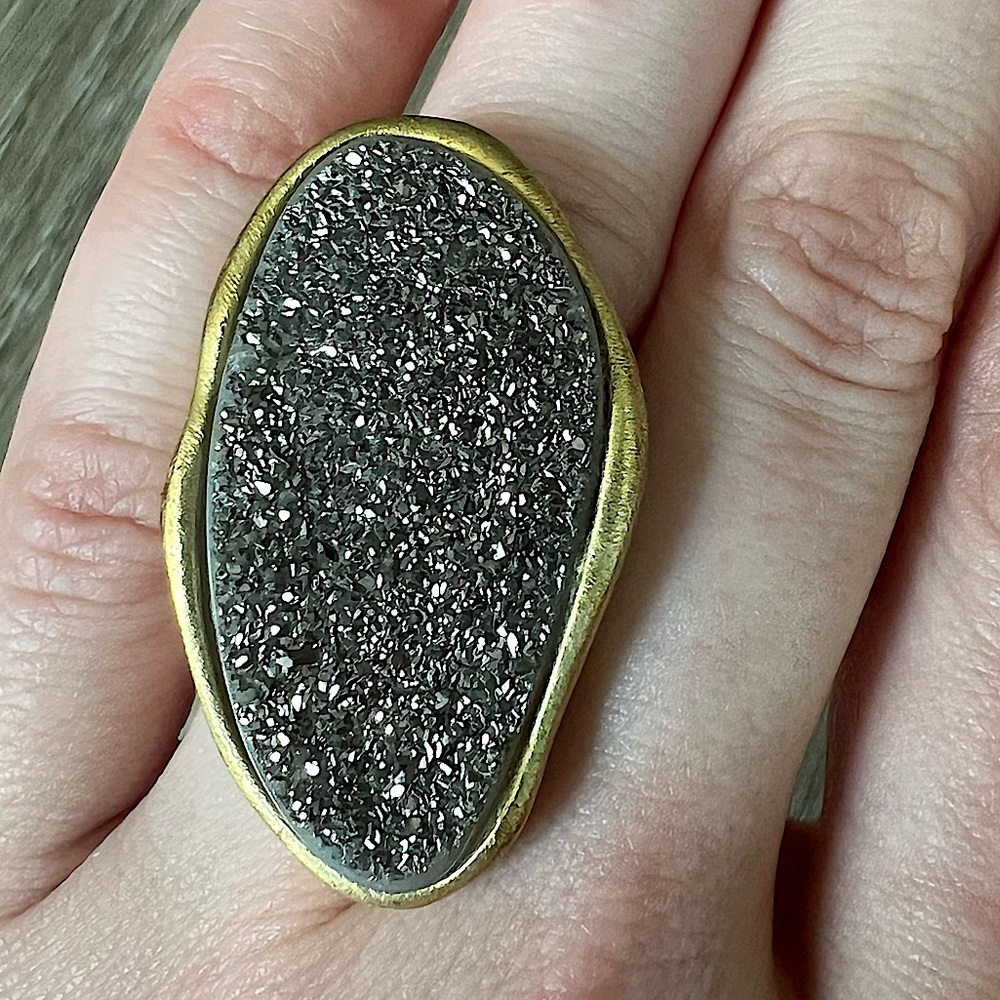 Unique druzy cocktail ring from LF